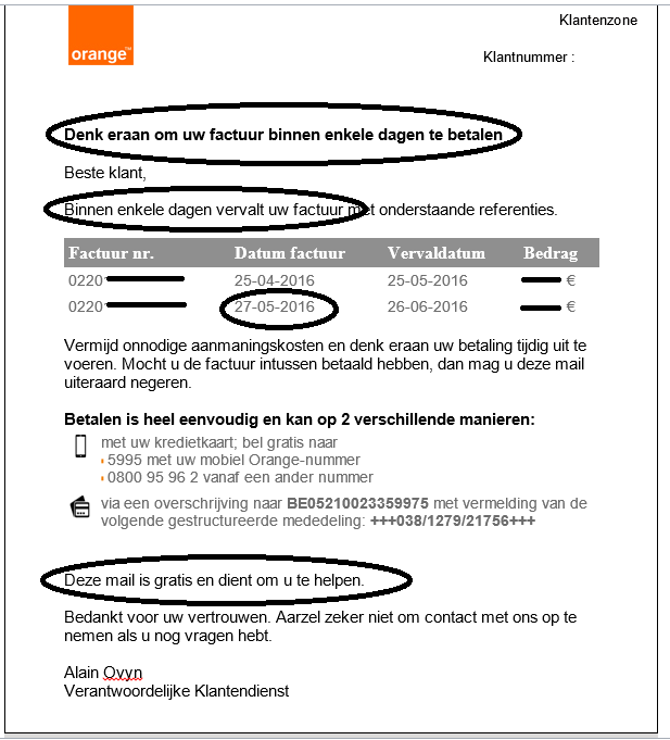 orangerekening